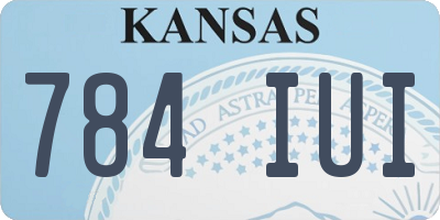KS license plate 784IUI