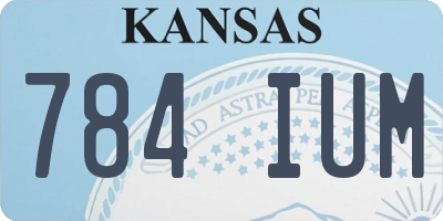 KS license plate 784IUM