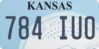 KS license plate 784IUO