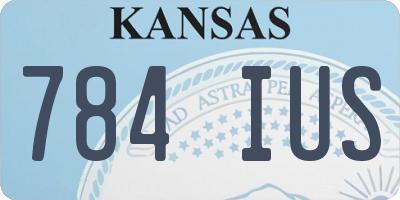 KS license plate 784IUS