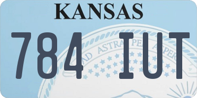 KS license plate 784IUT
