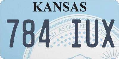 KS license plate 784IUX