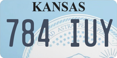 KS license plate 784IUY