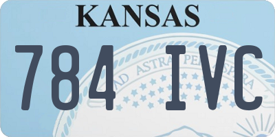 KS license plate 784IVC