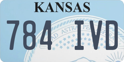 KS license plate 784IVD
