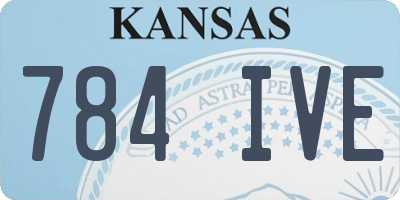 KS license plate 784IVE