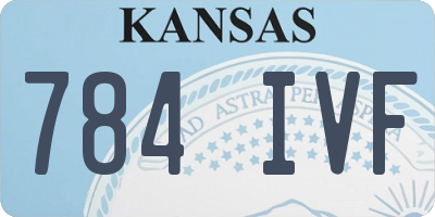 KS license plate 784IVF