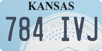 KS license plate 784IVJ