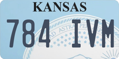 KS license plate 784IVM