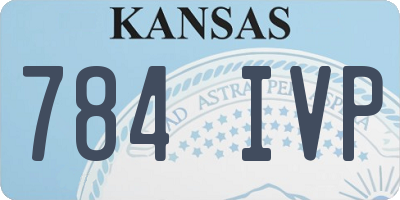 KS license plate 784IVP