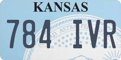 KS license plate 784IVR