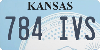 KS license plate 784IVS