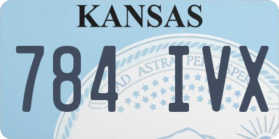 KS license plate 784IVX