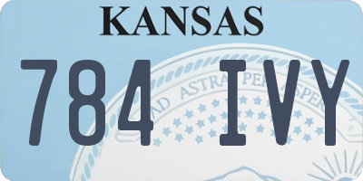 KS license plate 784IVY