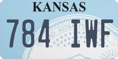KS license plate 784IWF