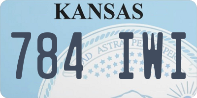 KS license plate 784IWI