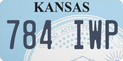 KS license plate 784IWP