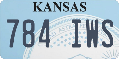 KS license plate 784IWS