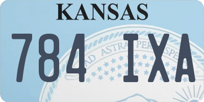 KS license plate 784IXA