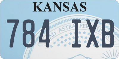KS license plate 784IXB