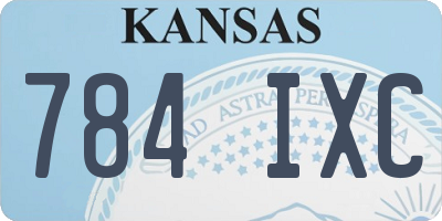 KS license plate 784IXC