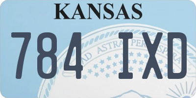 KS license plate 784IXD