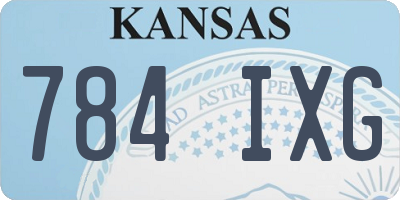 KS license plate 784IXG