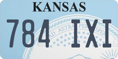 KS license plate 784IXI