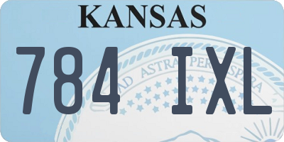 KS license plate 784IXL