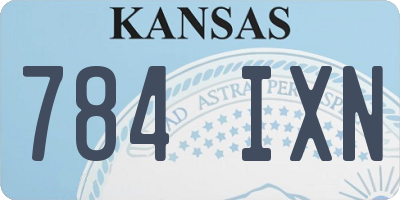 KS license plate 784IXN