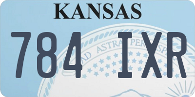 KS license plate 784IXR