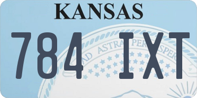 KS license plate 784IXT