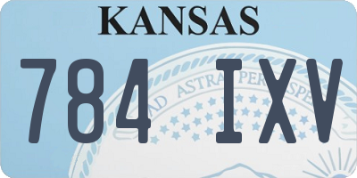 KS license plate 784IXV
