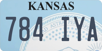 KS license plate 784IYA