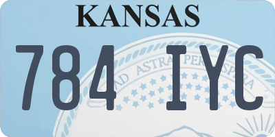 KS license plate 784IYC