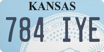 KS license plate 784IYE