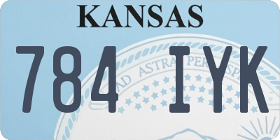 KS license plate 784IYK