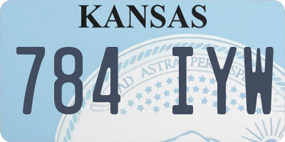 KS license plate 784IYW