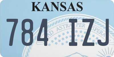 KS license plate 784IZJ
