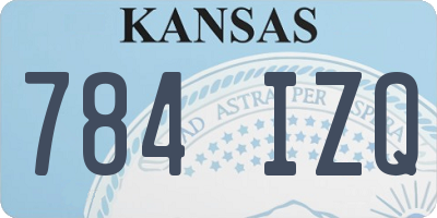 KS license plate 784IZQ