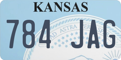 KS license plate 784JAG
