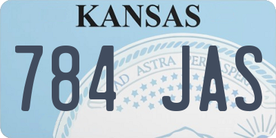 KS license plate 784JAS