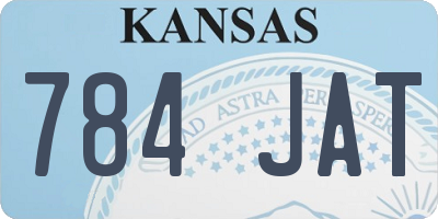 KS license plate 784JAT