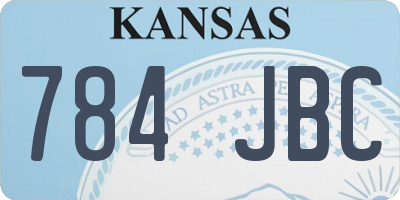 KS license plate 784JBC