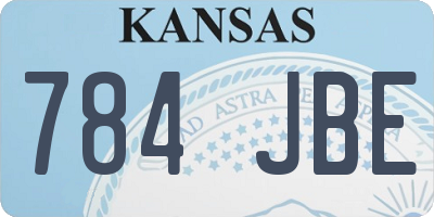 KS license plate 784JBE