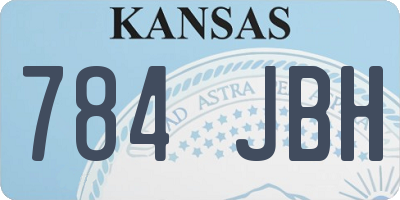KS license plate 784JBH