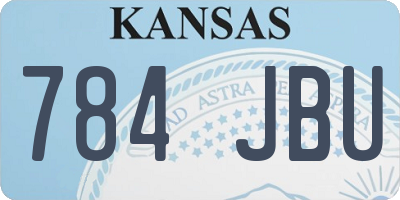 KS license plate 784JBU