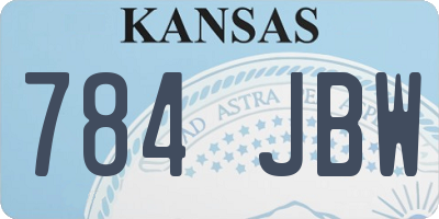 KS license plate 784JBW