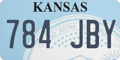 KS license plate 784JBY