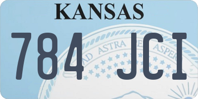 KS license plate 784JCI